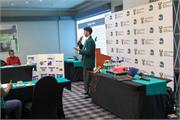 Student from Gauteng Province presents his idea to the adjudicators 08